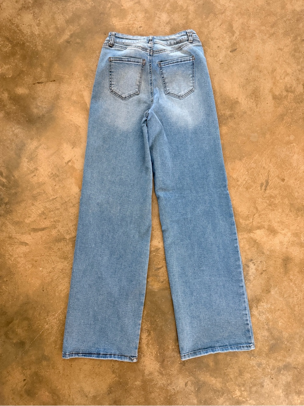 refuge Wide Leg High Rise Stretch Jeans Light Wash Size 1 (tagged XS) EUC - Picture 2 of 9
